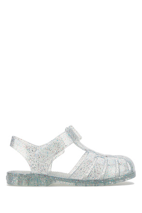 S10329 Igor Clasica Cristal Çocuk Sandalet 22-34 Transparan / Transparente Multi Glitter 386