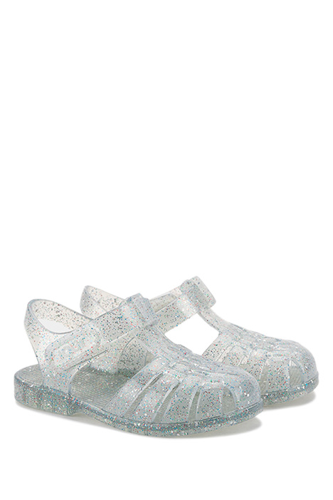 S10329 Igor Clasica Cristal Çocuk Sandalet 22-34 Transparan / Transparente Multi Glitter 386