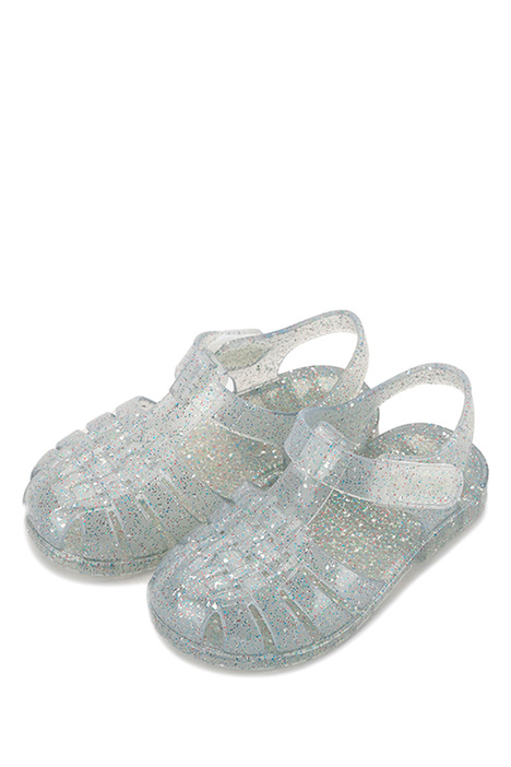 S10329 Igor Clasica Cristal Çocuk Sandalet 22-34 Transparan / Transparente Multi Glitter 386