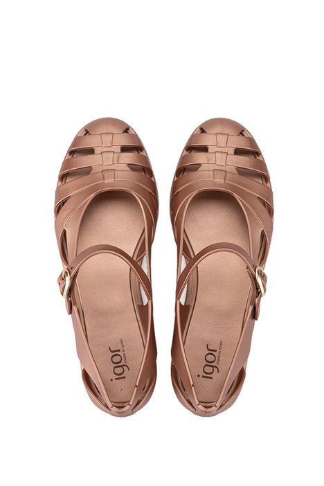 S10375 Igor Paris Metal Kadın Sandalet 36-41 Bronz-099 Bronce