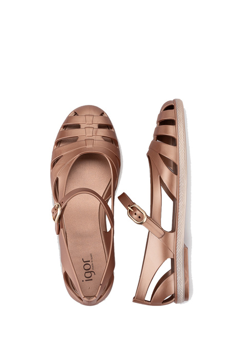 S10375 Igor Paris Metal Kadın Sandalet 36-41 Bronz-099 Bronce