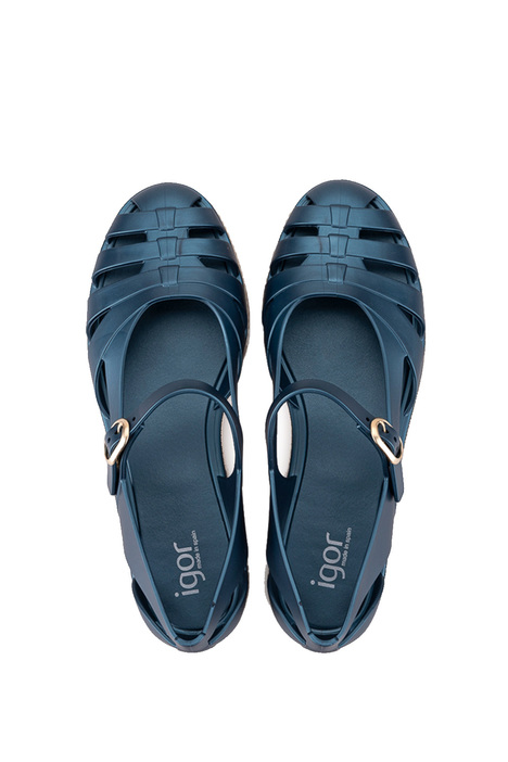 S10375 Igor Paris Metal Kadın Sandalet 36-41 Lacivert / Marino 353