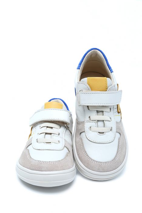 S24V016 Kifidis Paplus Unisex Çocuk Deri Ayakkabı 24-30 Krem Deri