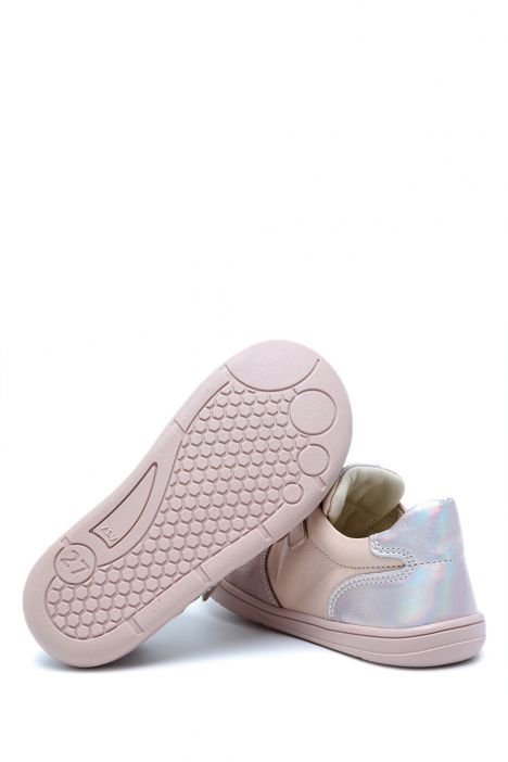 S24V016 Kifidis Paplus Unisex Çocuk Deri Ayakkabı 24-30 Pudra Deri