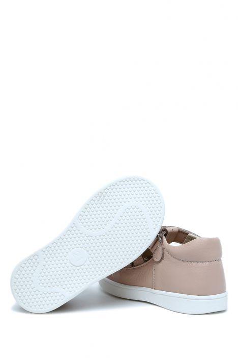 S24V019 Kifidis-Kids Unisex Çocuk Deri Ayakkabı 20-24 Pudra Nappa Deri