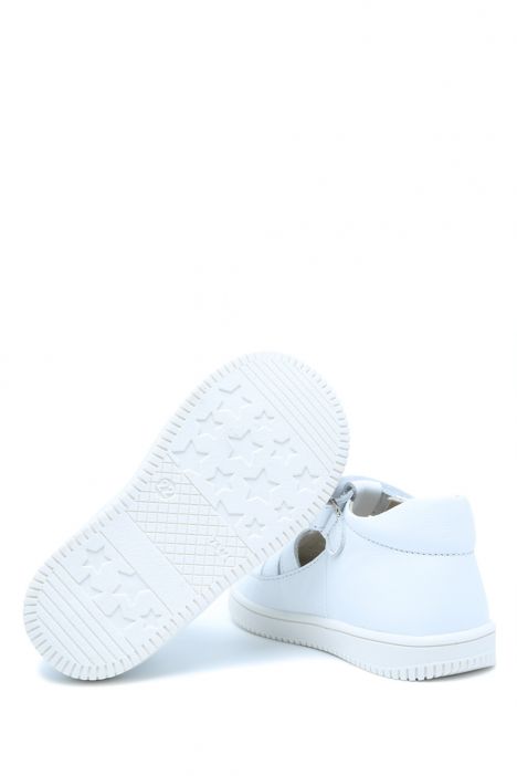 S24V019 Kifidis-Kids Unisex Çocuk Deri Ayakkabı 20-24 Beyaz Nappa Deri