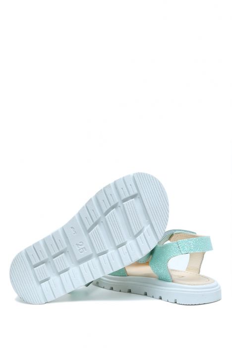 S25V026 Kifidis-Kids Kız Çocuk Sandalet 22-30 Yeşil/Aqua Green