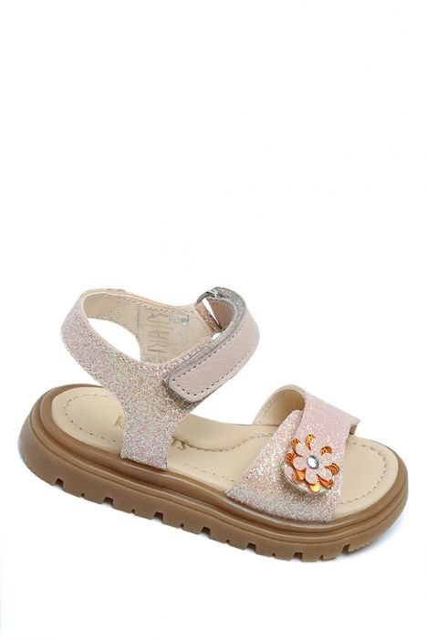 S25V026 Kifidis-Kids Kız Çocuk Sandalet 22-30 Bej/Beige