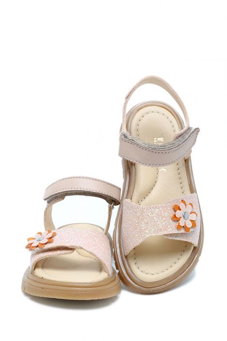 S25V026 Kifidis-Kids Kız Çocuk Sandalet 22-30 Bej/Beige