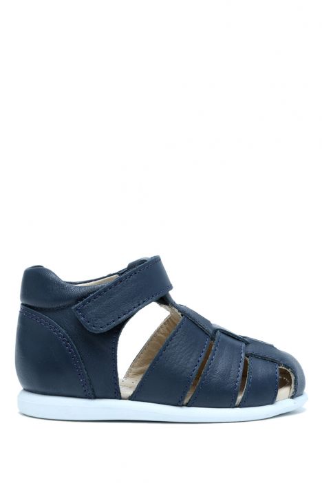 S25V027 Kifidis-Kids İlk Adım Erkek Çocuk Deri Ayakkabı 20-25 Lacivert/Navy Blue