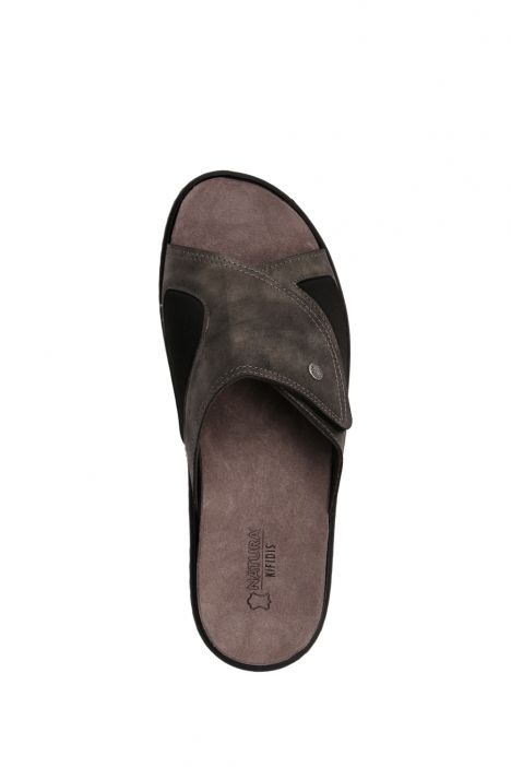 SIB140813 Kifidis-Natura Kadın Halluks Valgus Anatomik Deri Terlik 36-41 -BT Krom