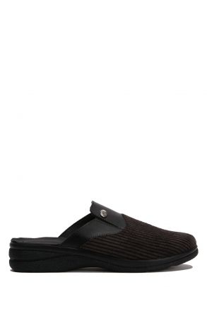SIB177101 Kifidis-Natura Erkek Anatomik Deri Terlik 40-45 Siyah/Black