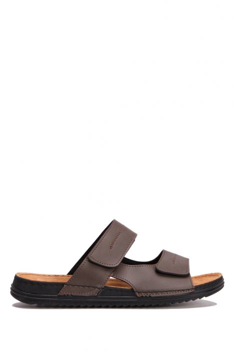 SIB200503 Kifidis-Natura Erkek Anatomik Deri Terlik 40-45 Kahve/Brown