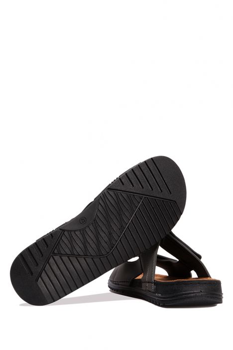 SIB200503 Kifidis-Natura Erkek Anatomik Deri Terlik 40-45 Haki/Khaki
