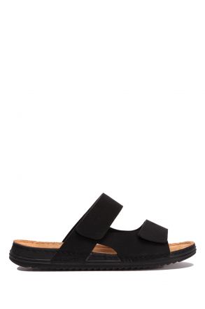 SIB200503 Kifidis-Natura Erkek Anatomik Deri Terlik 40-45 Siyah/Black