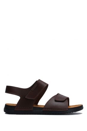 SIB200588 Kifidis-Natura Erkek Anatomik Deri Sandalet 40-45 -BT Kahve/Brown