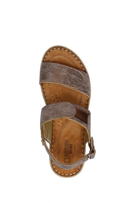 SIB216705 Kifidis-Natura Kadın Anatomik Topuklu Sandalet 36-41 -BT Bakır/Copper