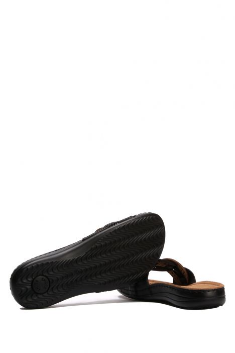 SIB5773 Kifidis-Natura Kadın Anatomik Deri Terlik 36-41 -BT Bej/Beige