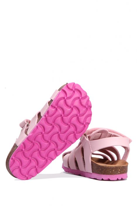 SK02 Kifidis-Kids Çocuk Mantar Sandalet 24-35 Pembe - 038