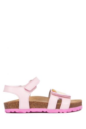 SK04 Kifidis-Kids Çocuk Mantar Sandalet 24-30 Pembe Deri