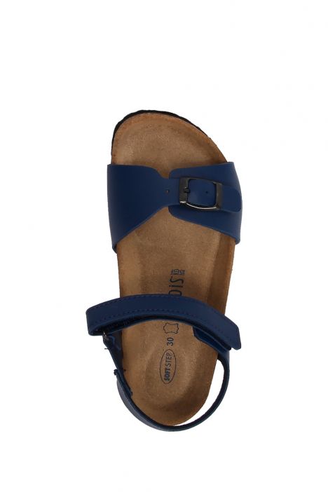 SK05 Kifidis-Kids Soft Step Çocuk Mantar Sandalet 24-32 Lacivert - 030