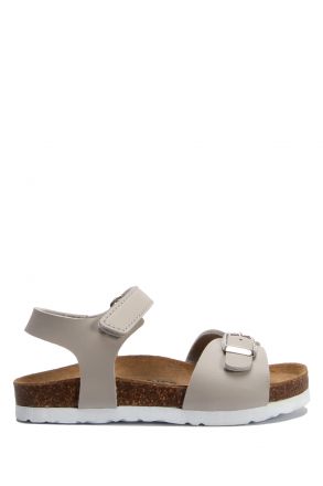 SK05 Kifidis-Kids Soft Step Çocuk Mantar Sandalet 24-32 Gri - 003
