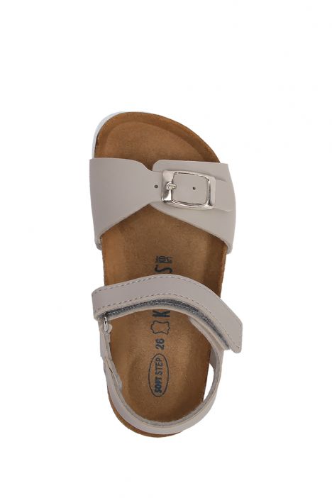 SK05 Kifidis-Kids Soft Step Çocuk Mantar Sandalet 24-32 Gri - 003