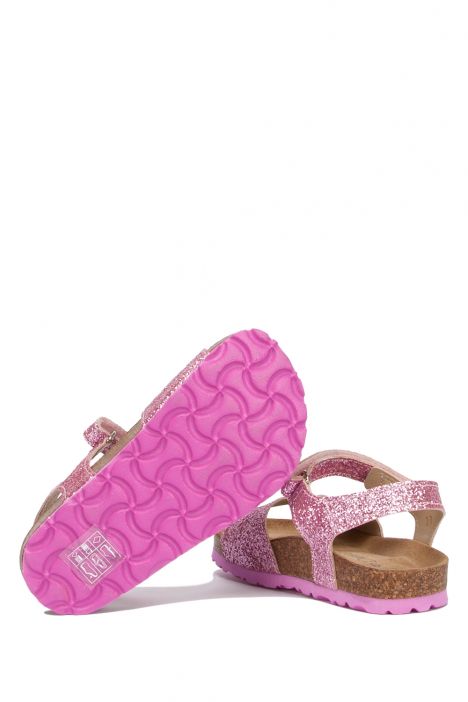 SK09 Kifidis-Kids Çocuk Mantar Sandalet 24-30 Pembe / Pink