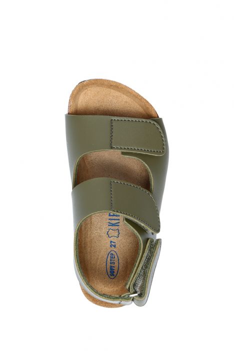 SK16 Kifidis-Kids Soft Step Çocuk Mantar Sandalet 24-30 Haki - 017
