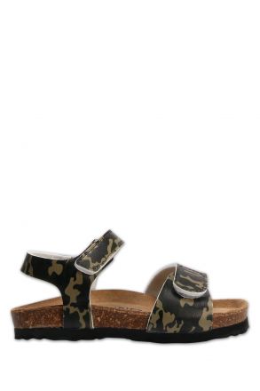 SK17 Kifidis-Kids Soft Step Çocuk Mantar Sandalet 24-30 Haki Kamuflaj - 050