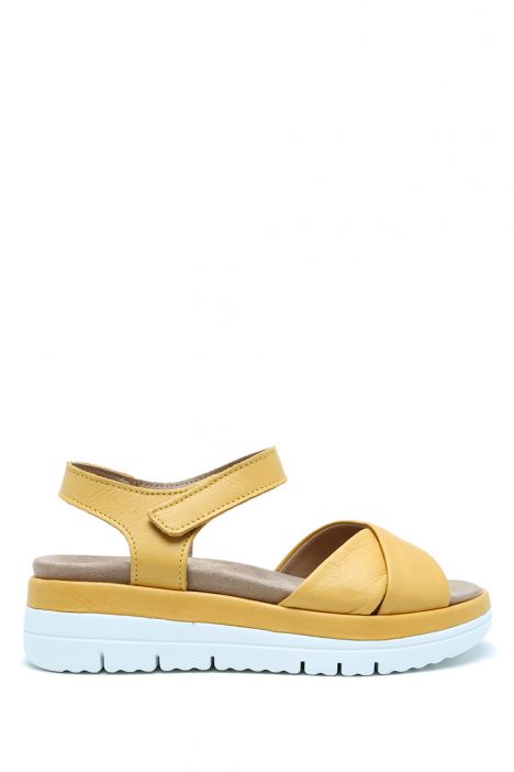 Sami 16 Ac-Kifidis Kadın Anatomik Sandalet 36-41 Hardal/Mustard 4255/4255
