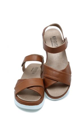 Sami 16 Ac-Kifidis Kadın Anatomik Sandalet 36-41 Kahve/Tobacco 4254/4254