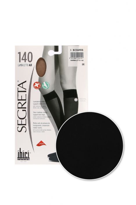 Segreta 140 Dize Kadar Varis Çorabı Siyah / Black