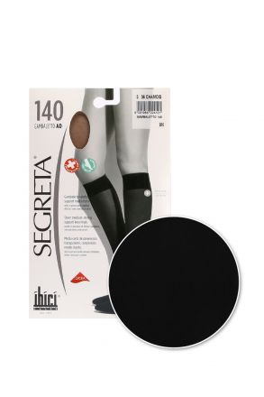 Segreta 140 Dize Kadar Varis Çorabı Siyah / Black