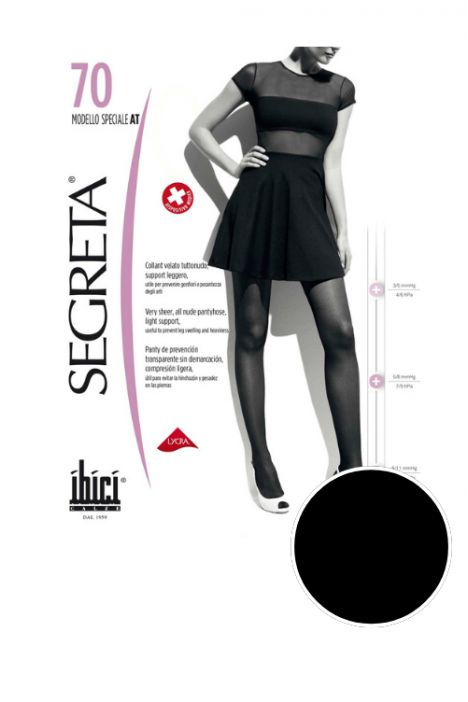 Segreta 70 Modello Speciale Külotlu Ağsız Çorap Siyah / Nero