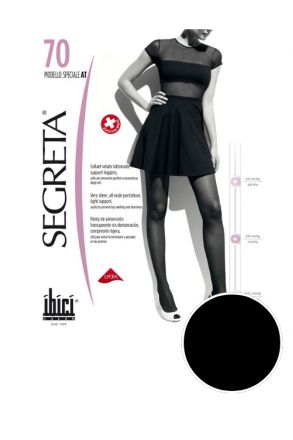 Segreta 70 Modello Speciale Külotlu Ağsız Çorap Siyah / Nero