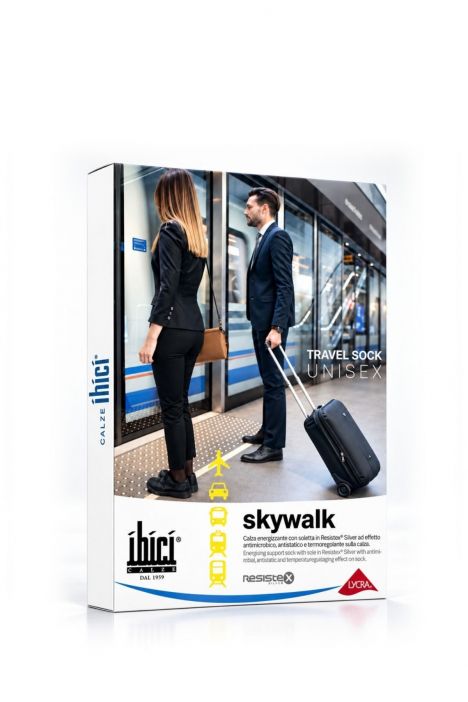 Skywalk Unisex Seyahat Çorabı Siyah / Nero