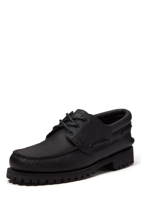 TB0A2PDQANI Timberland Authentics 3 Eye Classic Siyah Erkek Loafer 41-46 Siyah/All Over Black Full Grain