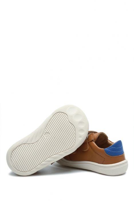 TFK020BF Kifidis-Kids Unisex Çocuk Barefoot Deri Ayakkabı 20-30 Konyak Deri