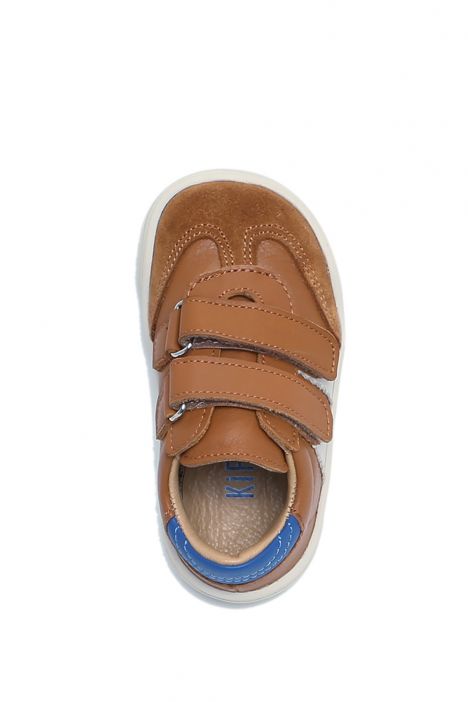 TFK020BF Kifidis-Kids Unisex Çocuk Barefoot Deri Ayakkabı 20-30 Konyak Deri