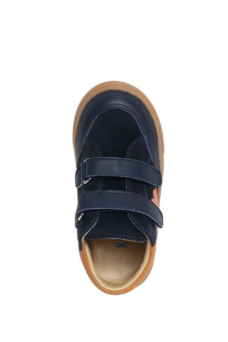 TFK080 Kifidis Kids Unisex Çocuk Deri Bot 23-28 Lacivert Deri