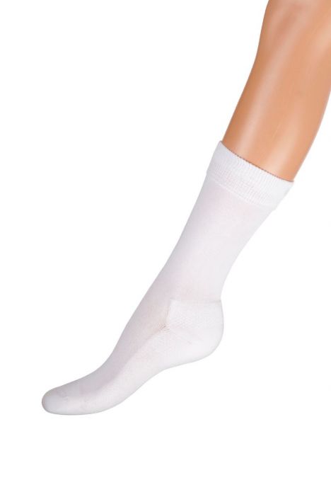 Therapeutic Dress / Hassas Ayaklar için Casual Çorap Beyaz / White
