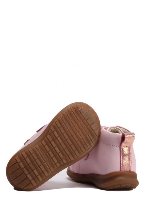 V04 Kifidis-Kids Unisex Çocuk Deri Bot 18-22 Pembe Deri