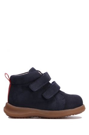 V04 Kifidis-Kids Unisex Çocuk Deri Bot 18-22 Lacivert Nubuk