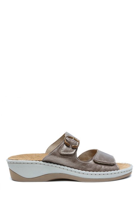 V58 Kifidis Italy Anatomik Kadın Deri Terlik 36-41 Bronzo/Bronz