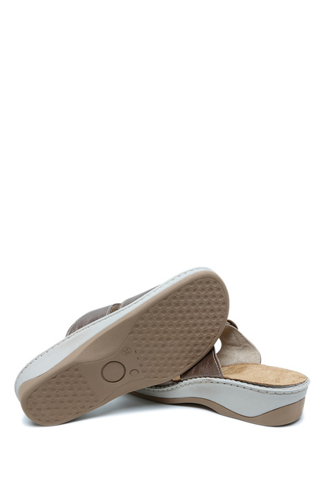 V58 Kifidis Italy Anatomik Kadın Deri Terlik 36-41 Bronzo/Bronz