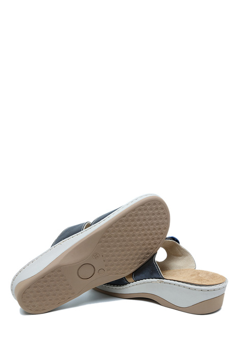 V58 Kifidis Italy Anatomik Kadın Deri Terlik 36-41 Blu/Lacivert