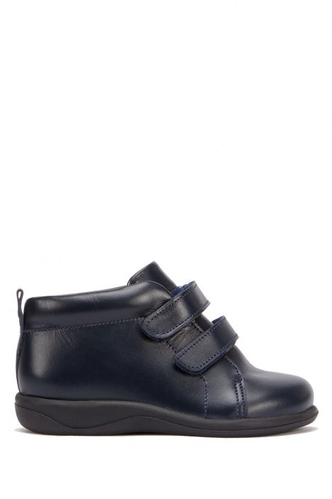 VK04 Kifidis-Kids Unisex Çocuk Deri Bot 21-30 Lacivert Deri