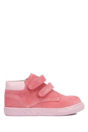 VK12 Kifidis-Kids Unisex Çocuk Nubuk Bot 21-30 Pembe Süet / Pink Suede