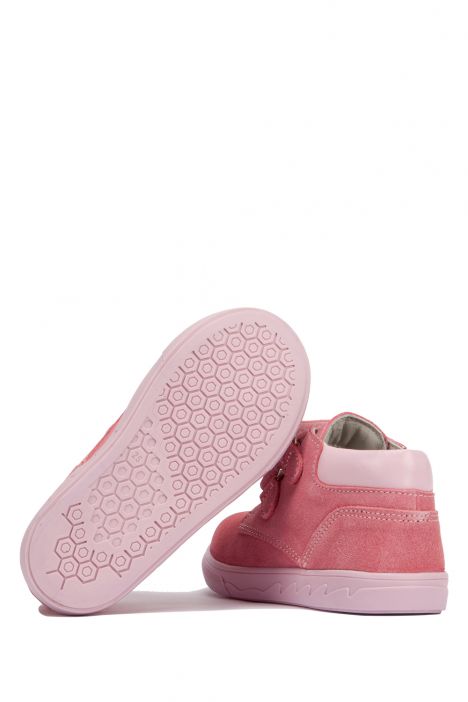 VK12 Kifidis-Kids Unisex Çocuk Nubuk Bot 21-30 Pembe Süet / Pink Suede